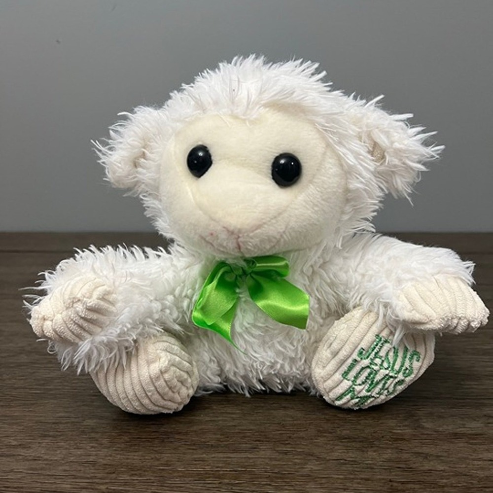 Fiesta Lamb Toys Jesus Loves Me Sitting Soft Plush 7"